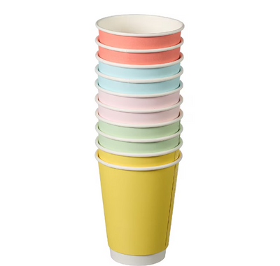 12oz Confetti Mixed Colour Double Wall Hot Cup (x500)