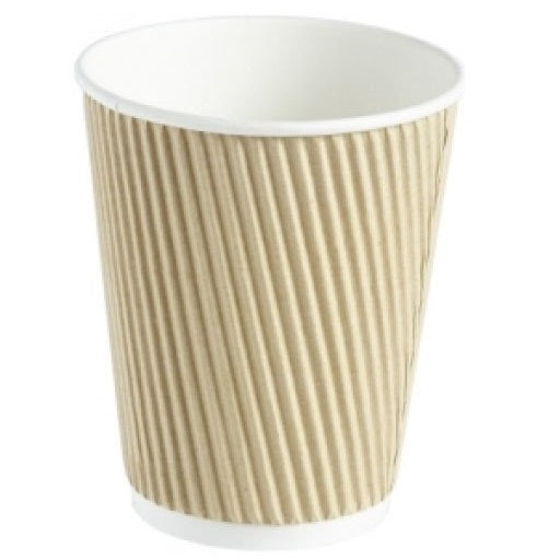 8oz Kraft Paper Cup 'Plastic Free' - 500x