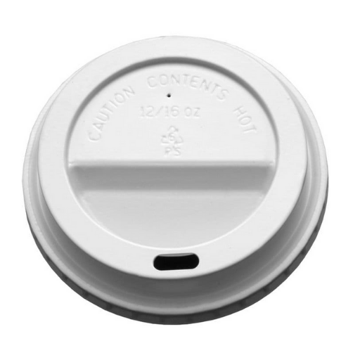 12oz/16oz Domed Lid - White 1000x (10x100)
