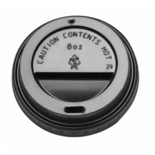 GO-PAK 8oz Black Lid - 1000x (10x100) (fits 12oz Vend Cup)