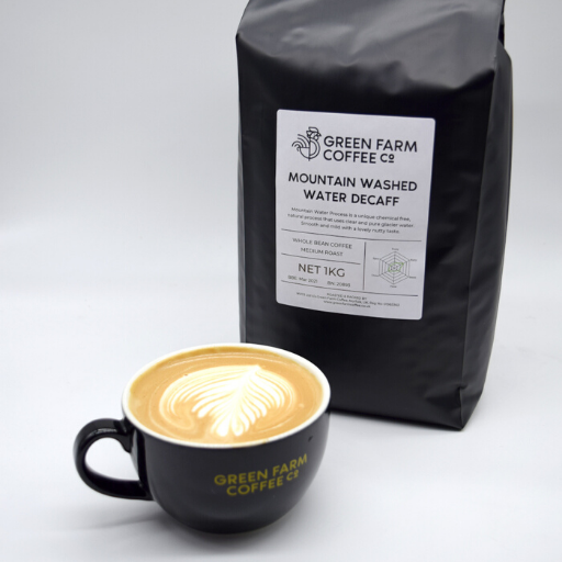 Green Farm Coffee - Washed Decaffeinated Ground Coffee (1kg)