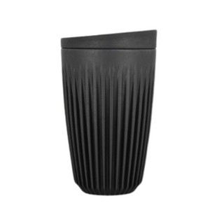 Huskee Reusable Coffee Cup + Lid - 8oz, 12oz (Natural, Black)