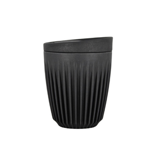 Huskee Reusable Coffee Cup + Lid - 8oz, 12oz (Natural, Black)