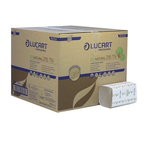 Napkins Lucart Eco 2Ply - Natural (40x150)