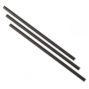 Straws - Black Paper 195x5mm (1x250)