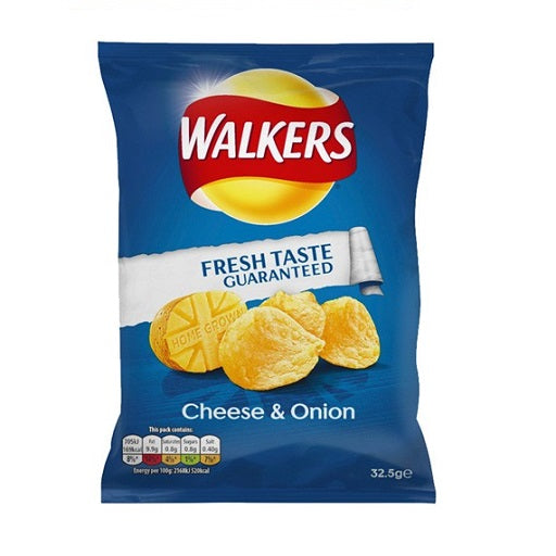 Walkers Cheese & Onion Crisps (32x32.5g)